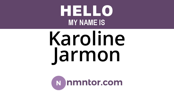 Karoline Jarmon