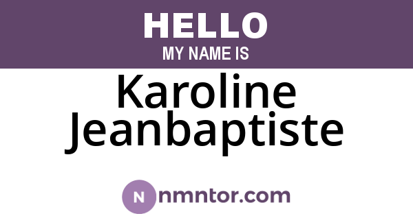 Karoline Jeanbaptiste
