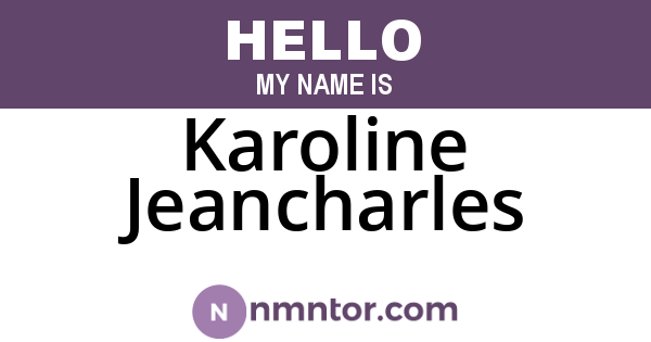 Karoline Jeancharles