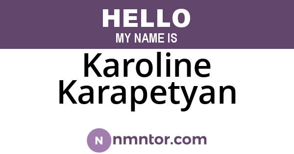 Karoline Karapetyan