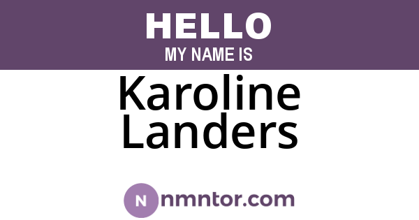 Karoline Landers