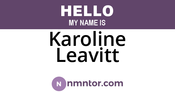 Karoline Leavitt