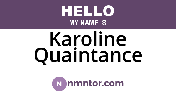 Karoline Quaintance