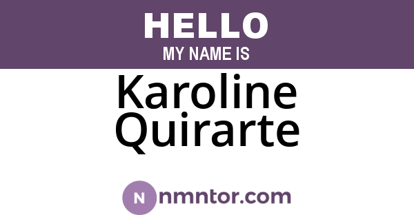 Karoline Quirarte