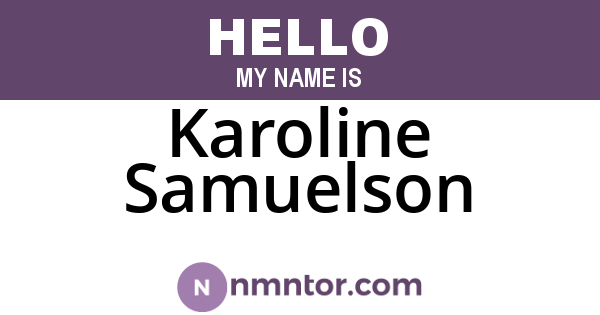 Karoline Samuelson