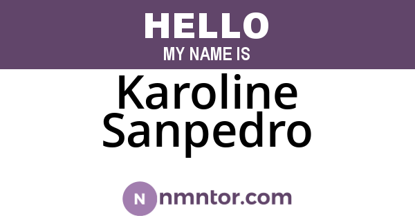 Karoline Sanpedro