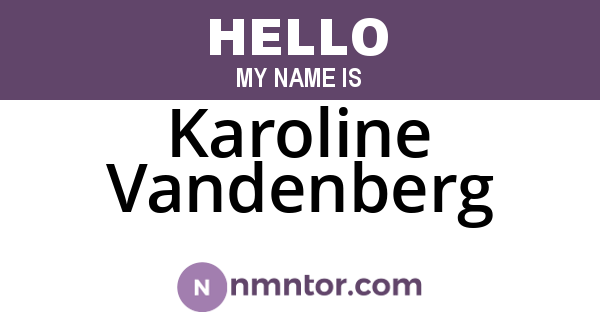 Karoline Vandenberg