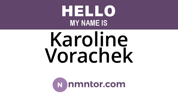 Karoline Vorachek