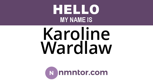 Karoline Wardlaw
