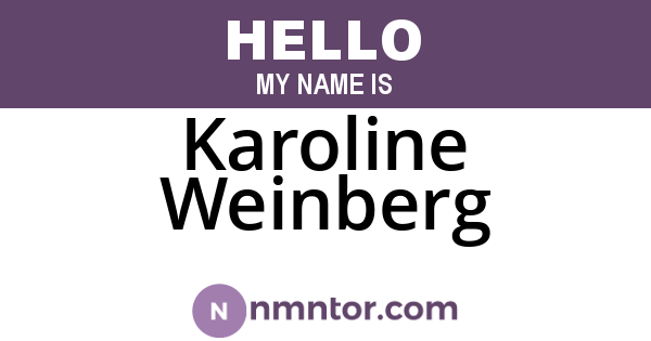 Karoline Weinberg