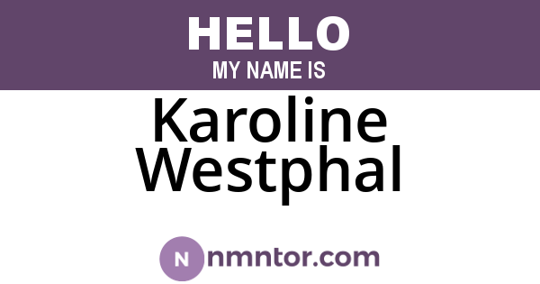 Karoline Westphal