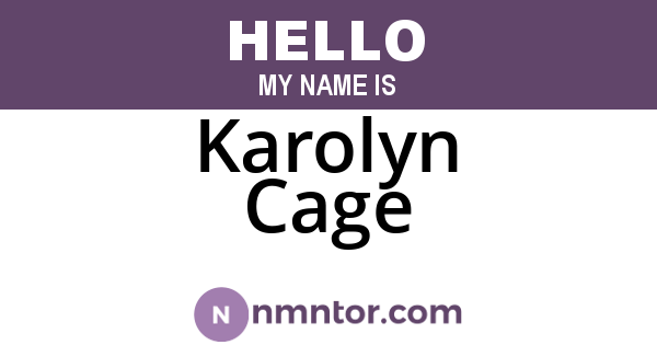 Karolyn Cage