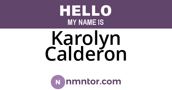 Karolyn Calderon