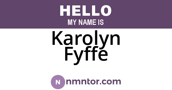 Karolyn Fyffe