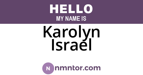 Karolyn Israel