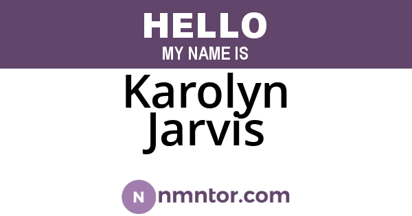 Karolyn Jarvis