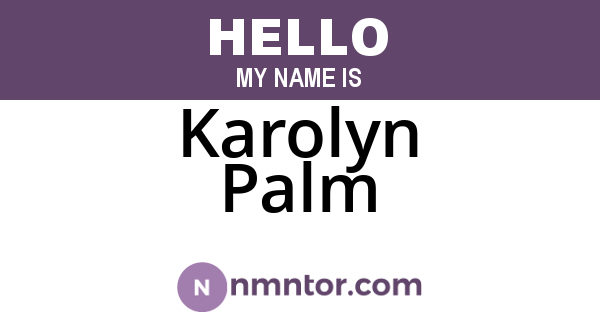 Karolyn Palm