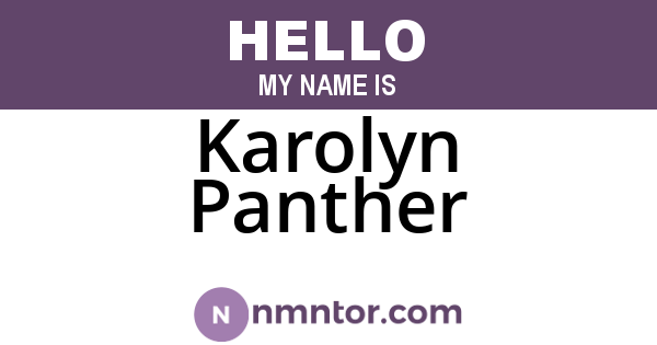 Karolyn Panther