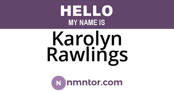Karolyn Rawlings