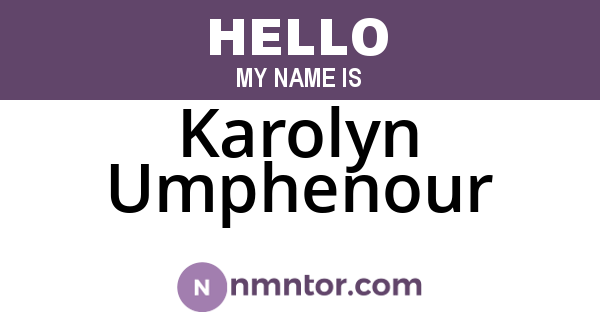 Karolyn Umphenour