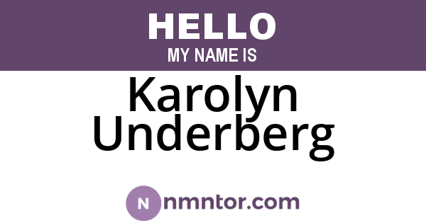 Karolyn Underberg