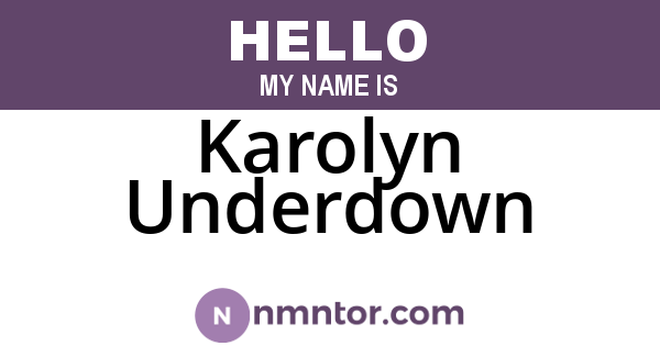Karolyn Underdown