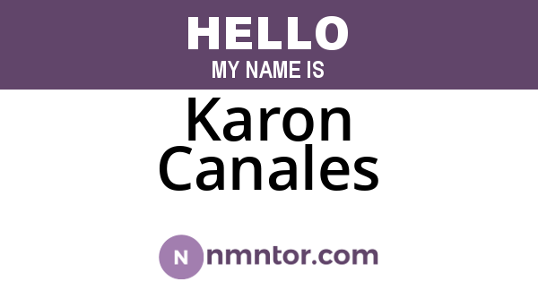 Karon Canales