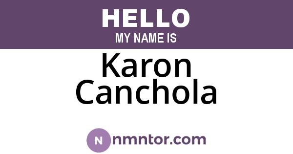 Karon Canchola