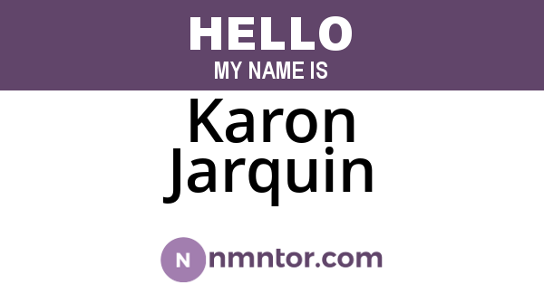 Karon Jarquin