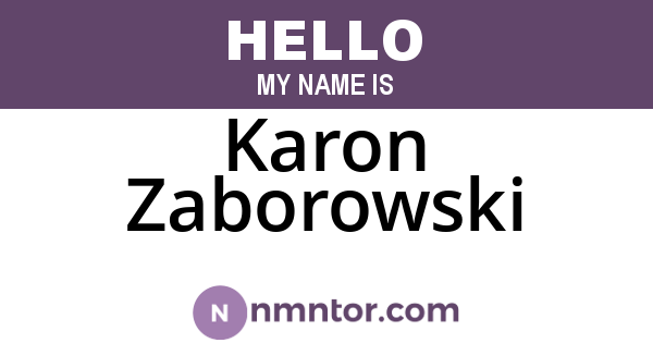 Karon Zaborowski