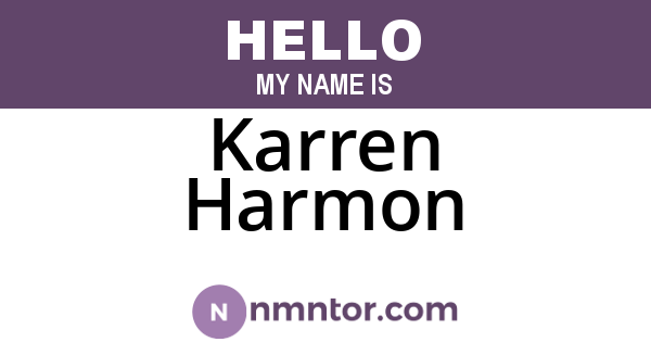 Karren Harmon