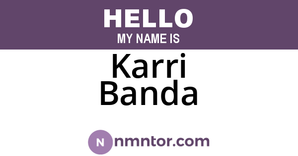 Karri Banda