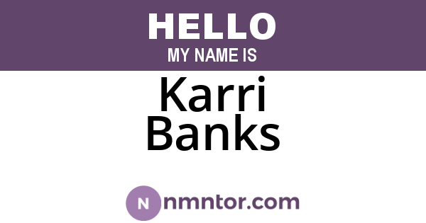 Karri Banks