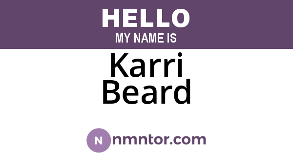 Karri Beard