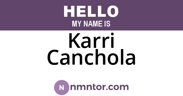 Karri Canchola