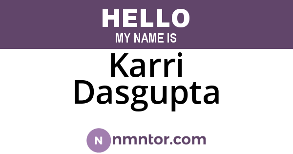 Karri Dasgupta