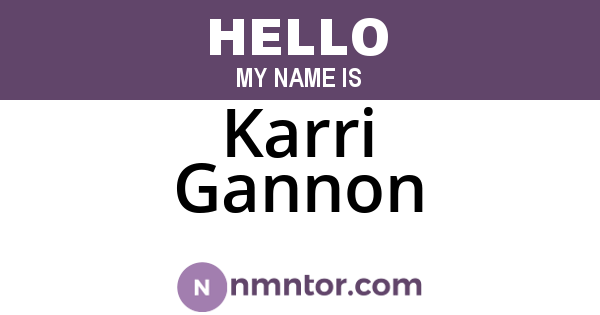Karri Gannon