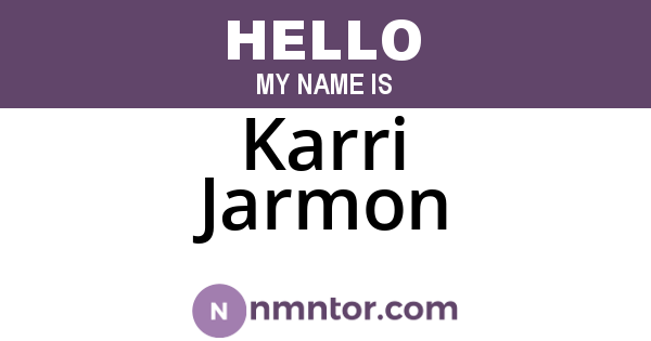 Karri Jarmon