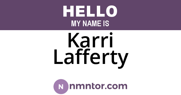 Karri Lafferty