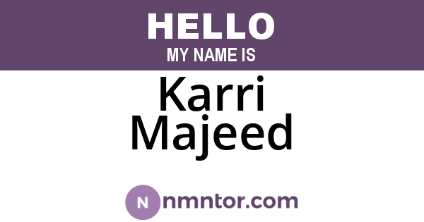 Karri Majeed