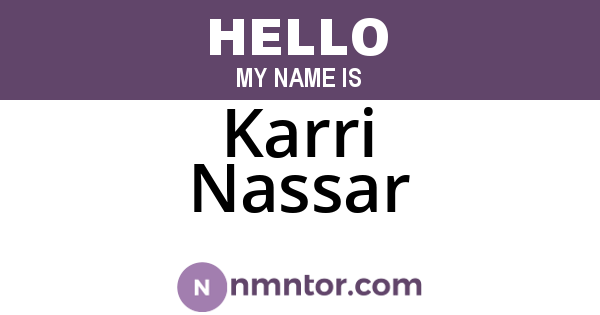Karri Nassar