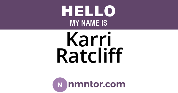 Karri Ratcliff