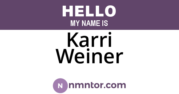 Karri Weiner
