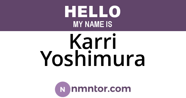 Karri Yoshimura