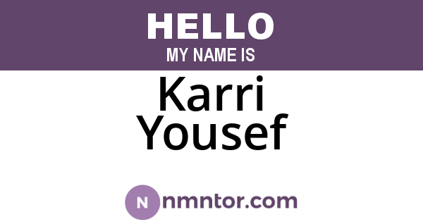 Karri Yousef