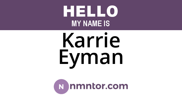 Karrie Eyman