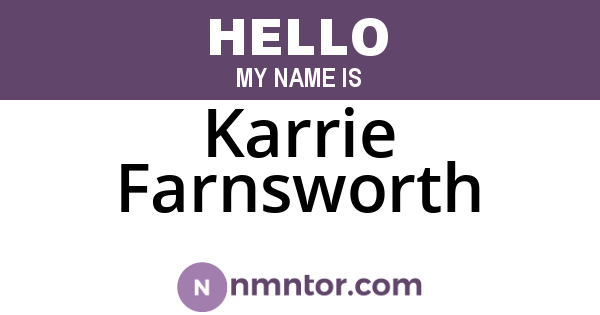 Karrie Farnsworth