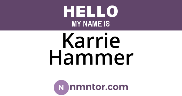 Karrie Hammer
