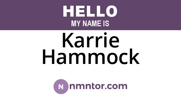 Karrie Hammock