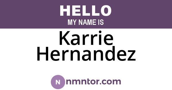 Karrie Hernandez